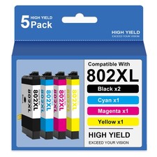 802XL Ink Cartridges Replacement For Epson WorkForce Pro WF-4720 WF-4730 EC-4030 picture