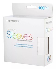 100g Memorex White Paper Sleeves CD/DVD Window with Flap Lot picture