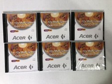 Lot of 6 Acer CD-R 80 1x - 12x Multi-Speed Slim Case picture