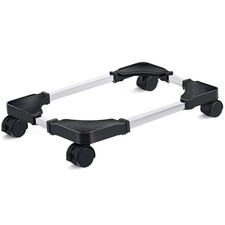 Liitrton Mobile CPU Stand Adjustable Computer Tower Stand with 4 Caster Wheels F picture