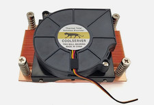 CoolJag 1U Server CPU Cooler Intel LGA 2011 Square Copper Heatsink JACLR02C PWM picture