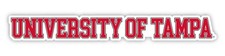 University of Tampa Spartans College Text Vinyl Decal – White, Clear and Holo picture