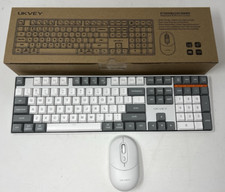 Wireless Bluetooth Keyboard & Mouse for Mac & PC Multi-Device Battery Powered WH picture