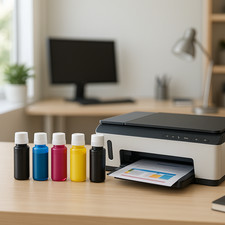 SUBLIMAKER 31/32XL Compatible Ink Bottle Set, 5-Pack (2x 165ml BK + 3x 80ml CMY) picture