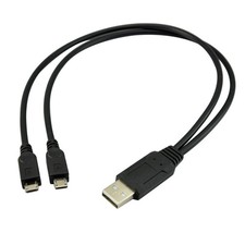 UCEC Dual Micro USB Splitter Charge Cable Power up to Two 39.5 CM each, 1pack picture