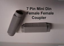 2 pk  7 Pin Mini DIN Female to Female, Coupler Adapter picture