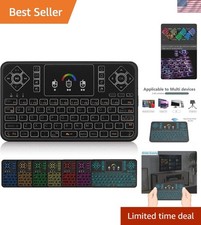 Versatile Q9 Rechargeable Wireless Keyboard with Touchpad & 7 Color Backlit picture