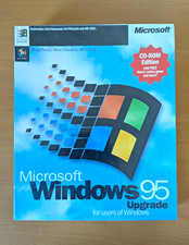 Vintage Microsoft Windows 95 Upgrade Big Box PC - FACTORY SEALED NEW CD-ROM picture