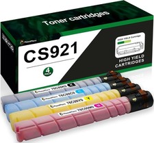 4-Pack Toner Cartridge CS921 Black Cyan Magenta Yellow BN With Chip picture