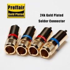 4PCS RCA Male Plug Connectors, Gold Plated RCA Plug Audio Video Connector picture