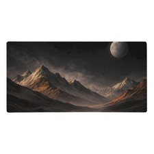 Mountain Night Moon Stars Landscape Gaming Mouse Pad XL Desk Mat Non-Slip picture