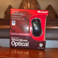 Microsoft Wheel Mouse Optical Mouse Black (Factory Sealed Retail Box) - Vintage picture