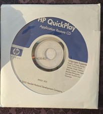 2005 HP QUICKPLAY APPLICATION RESTORE CD picture