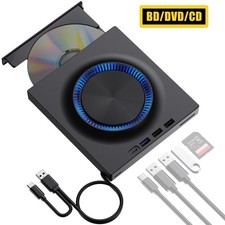 External Blu-Ray Drive, BD/DVD/CD Burner/Reader/Writer with USB A/C/SD Port picture