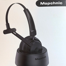 Mopchnic KH113M Mono Bluetooth Wireless Headset Boom Mic USB Dongle Base Black picture