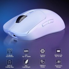 Aula SC580 Wireless Mouse Ergonomic Gaming Adjustable DPI White picture