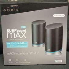 ARRIS SURFboard mAX Pro AX11000 Tri-Band Wi‑Fi 6 Mesh System 2-Pack Black picture