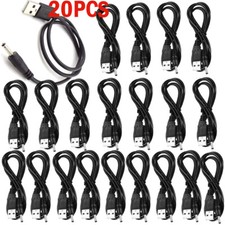 20x USB to 3.5x1.35mm Barrel Connector 5V DC Power Cable Male, 1.6FT New picture