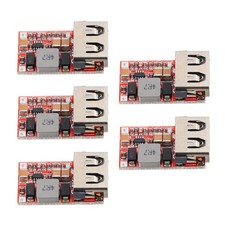5Pcs Dc-Dc USB Charger Module Car Compatible Durable Red Pcb Buck 12V 24V to 5V picture
