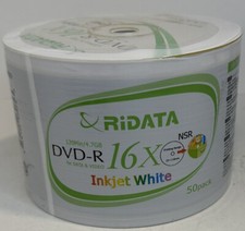 RIDATA DVD-R 16x 4.7GB White Inkjet Hub Printable Recordable Disc picture