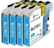 4PK CYAN Ink Compatible with Brother LC103XL MFC-J470DW MFC-J870DW MFC-J650DW picture