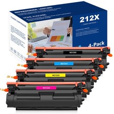 [WITH CHIP] 4PK W2120X Toner Compatible With HP 212X Color LaserJet M554dn M578f picture