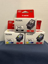 NEW Genuine Canon PIXMA 240XL Black & 241XL Color X2 Ink Cartridges (3 total) picture