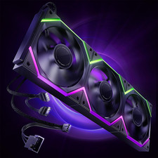 AsiaHorse Nyota Pro 120mm PC Fans ARGB PWM, Modular Daisy-Chain Design, Dual-Zon picture