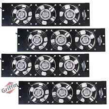 4 PACK Rackmount Cooling Fans | GRIFFIN Triple Studio Audio Gear Panel PA System picture