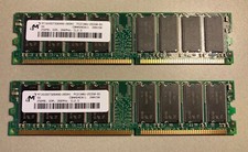 2 Micron RAM Memory Module MT16VDDT3264AG-265B1 PC2100U 256MB DDR 266Mhz picture