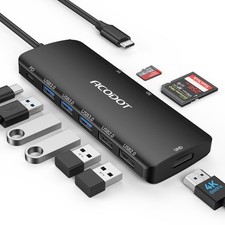 USB Hub, 9-in-1 Multi-Port USB Adapter, 4K60Hz HDMI, 100W Max PD, 3 USB3.0(5G... picture