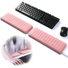 2 PCS Pink UnivoColors PostureUp LShaped Desk Wrist Rest 11.8x3.9 Inch picture