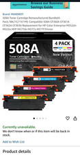 4PK BCMY Toner Cartridge Set for HP 508A CF360A CF361A CF362A CF363A Sealed picture