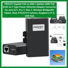 60W PoE to USB C Splitter - Efficient Power Ethernet Adapter for Smart Devices picture