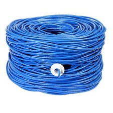 CAT6 1000FT 550MHz Riser UTP NETWORK ETHERNET CABLE BULK WIRE 23 AWG LAN BLUE picture