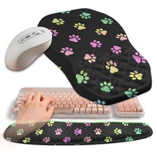 2-in-1 Ergonomic Set, Wave Keyboard Wrist Rest and Massage Slope Mouse Pad Wr... picture