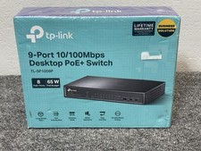 TP-LINK 9-PORT 10/100MBPS DESKTOP POE+ SWITCH NETWORK SWITCH - NEW picture