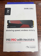 New Samsung 990 Pro 1TB 2280 M.2 NVMe PCIe 4.0 SSD Heatsink - PC PS5 Opened Box picture