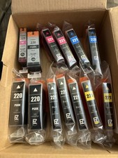Lot 13 NEW SEALED Ink Cartridges Canon EZINK 220 & 221 Black Magenta Cyan Yellow picture