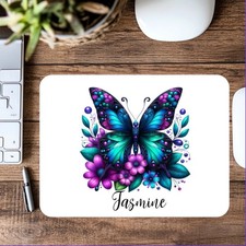 Nipichsha Sublimation Mouse Pad with Non-Slip Rubber Base - Floral Butterfly picture