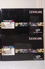 2pk Lexmark Cyan C792A1CG + Magenta C792A1MG Extra Yield Toner C792  X792 Sealed picture