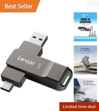 D40E 64GB Dual USB Flash Drive - High-Speed 100MB/s with 256-bit Security picture