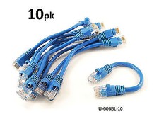 10-PACK 6 inch CAT5e UTP RJ45 Network Ethernet Patch Cable Blue picture