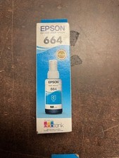 GENUINE Epson 664 Ink Bottle Cyan Brand New Exp 2021-2023 picture