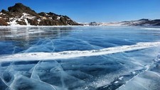 Landscape ice lake winter Custom Gaming Mat Desk picture