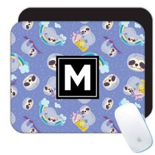 Gift Mousepad : Cute Baby Sloth Trendy Animal Shower Kids Rainbow Milkshake picture