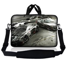 14 Inch Laptop Bag Sleeve Carry Case w/ Shoulder Strap Macbook Acer Racing Cars picture