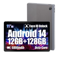Urao Tablet Android 11'' Screen 12+128GB Supprt WIFI 6 6800mAh IPS Display Gray picture