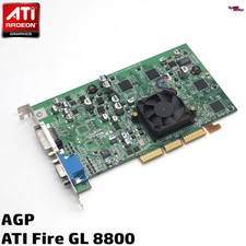 📺PROFESSIONAL ATI FireGL 8800 128MB AGP GRAPHICS CARD VIDEO CARD OLD GAMES SOFT AUTOCAD picture