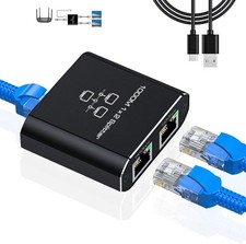 Ethernet Splitter 1 to 2, RJ45 Internet Splitter for Cat 8/7/6/5e/5 | 2 Devices  picture